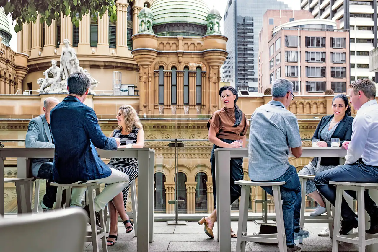 255_Pitt_Street_Sydney_NSW_Building_Exterior_Rooftop_Seating_with_People.webp