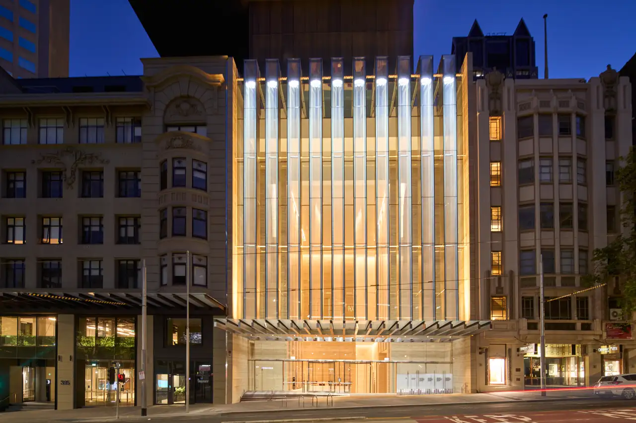 405_Bourke_Street_Melbourne_VIC_Building_Exterior_Street_View_Night.webp